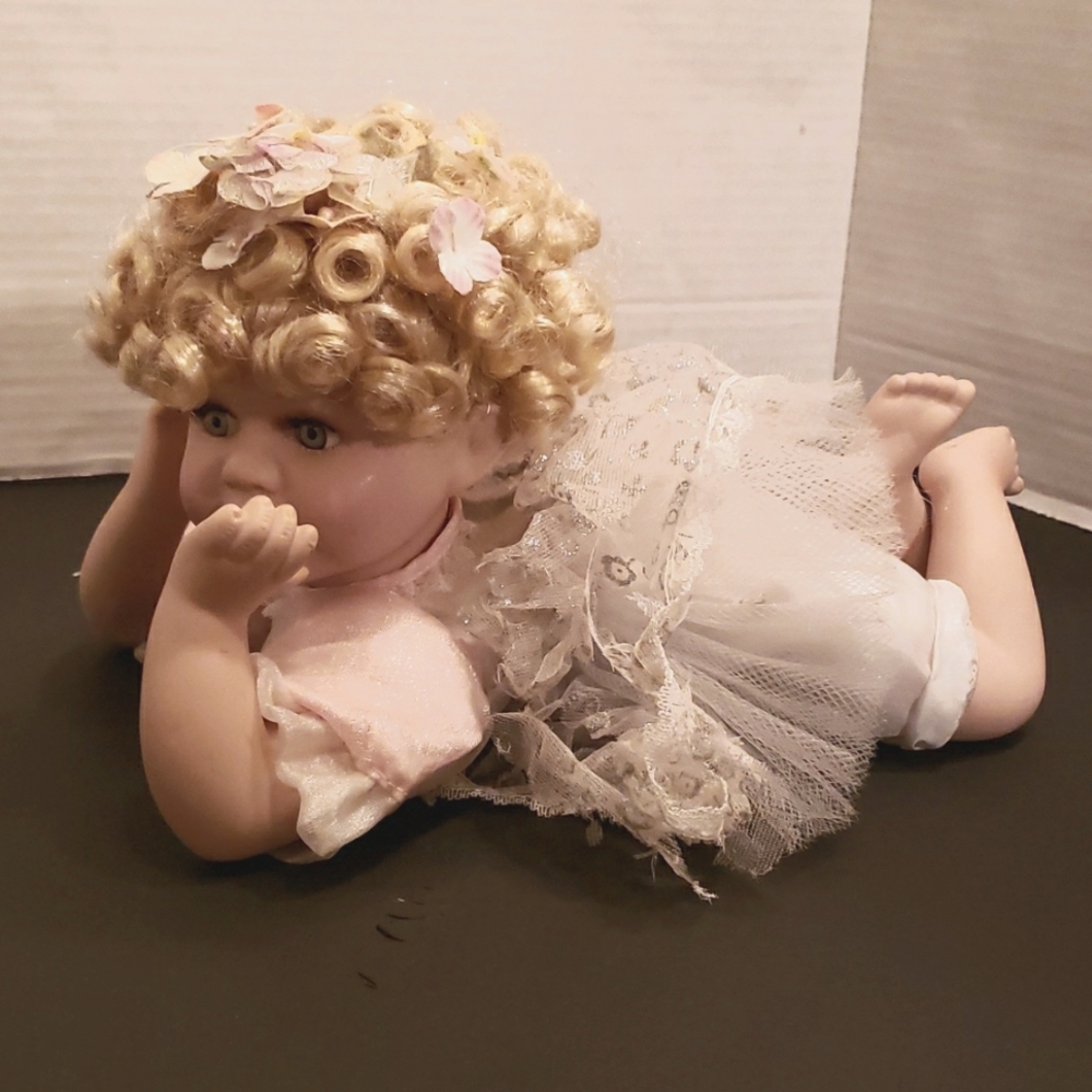 Duck House heirloom Porcelain Doll
